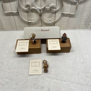 Lot of 3 Hummel Xmas Ornaments Skating Away, Little Bell Ringer, Jolly Surprise